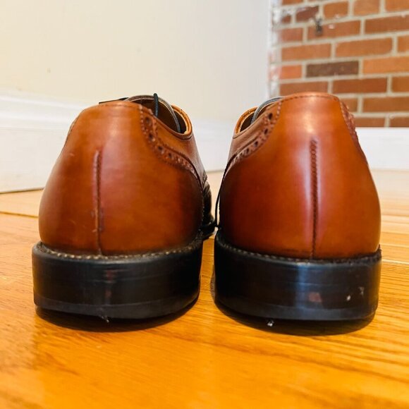 ALLEN EDMONDS Shoes Mens 10.5 D Ashland Walnut Brown Wingtip Oxford Derby - Picture 11 of 16